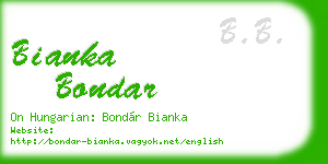 bianka bondar business card