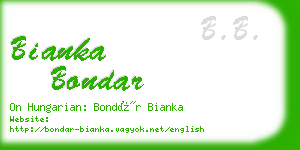 bianka bondar business card